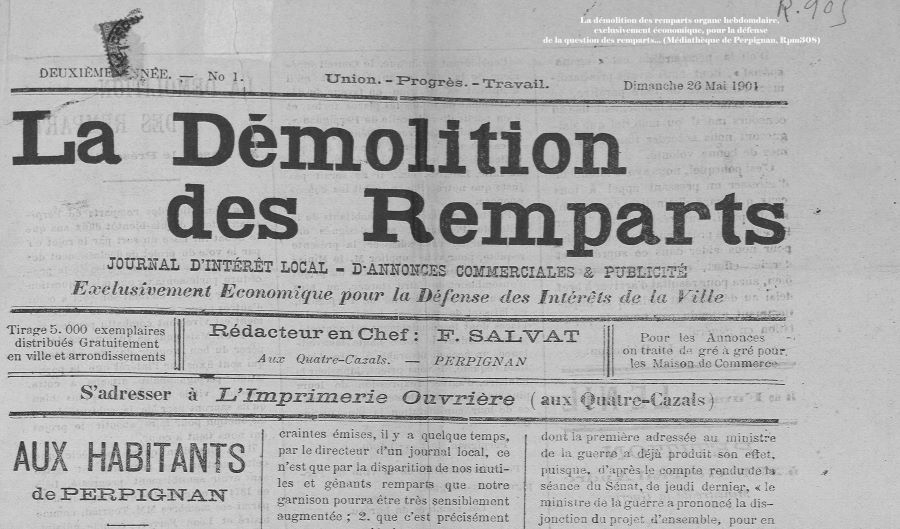 Article de presse démolition remparts