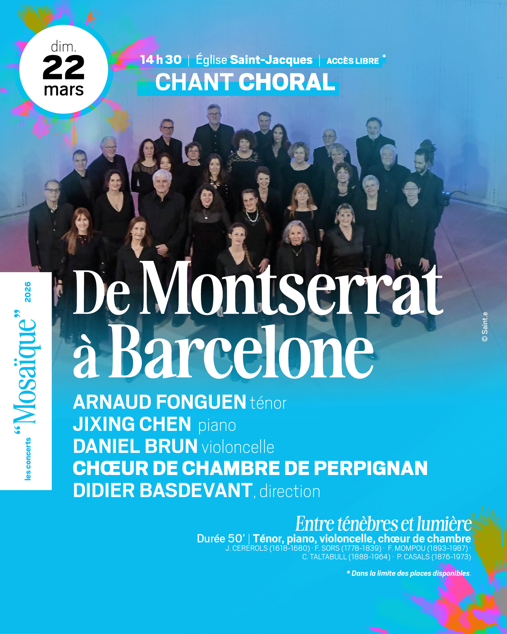 [ De Montserrat à Barcelone ] · dim. 22 mars à 14 h 30 | Église Saint-Jacques  