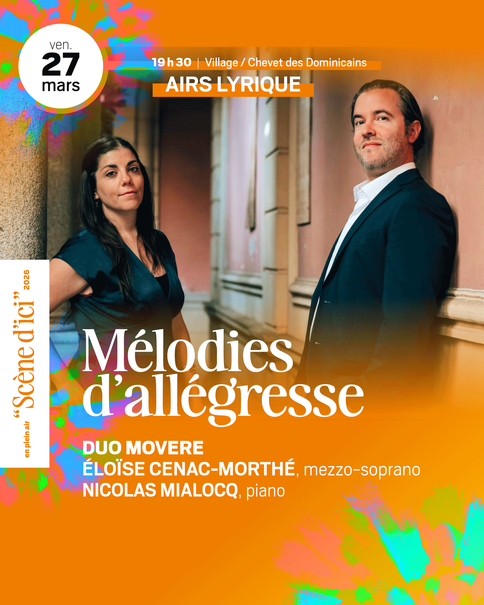 [Mélodies d'allégresse ] · "Scènes d'ici 2026" ven. 27 mars 19h30 Accès libre