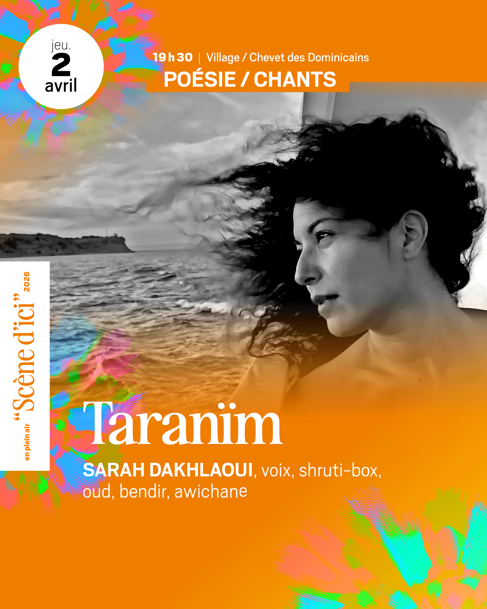 [Taranïm] · "Scènes d'ici 2026" jeu. 2 avril 19h30 | Accès libre • Poésie / chants