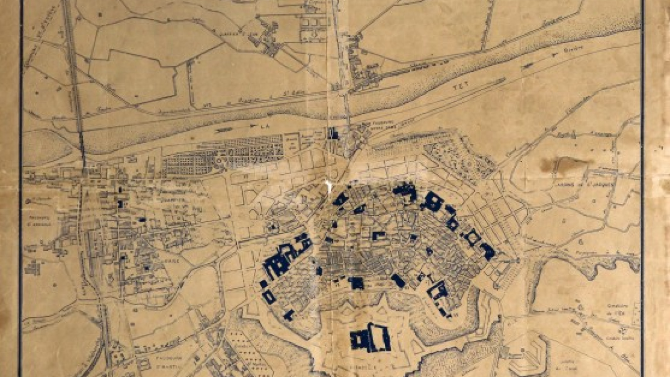 Le tracé des nouveaux quartiers remplace les remparts Nord, 1903-1904. AVP 1Fi150