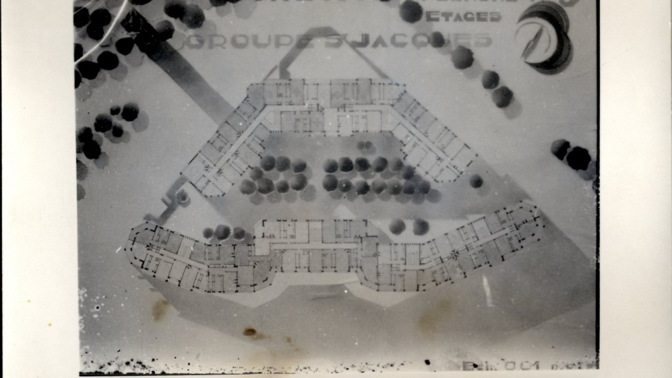 Projet d'HBM attribué à Trenet : AVP fonds Rigoulet (archives des architectes Trénet).