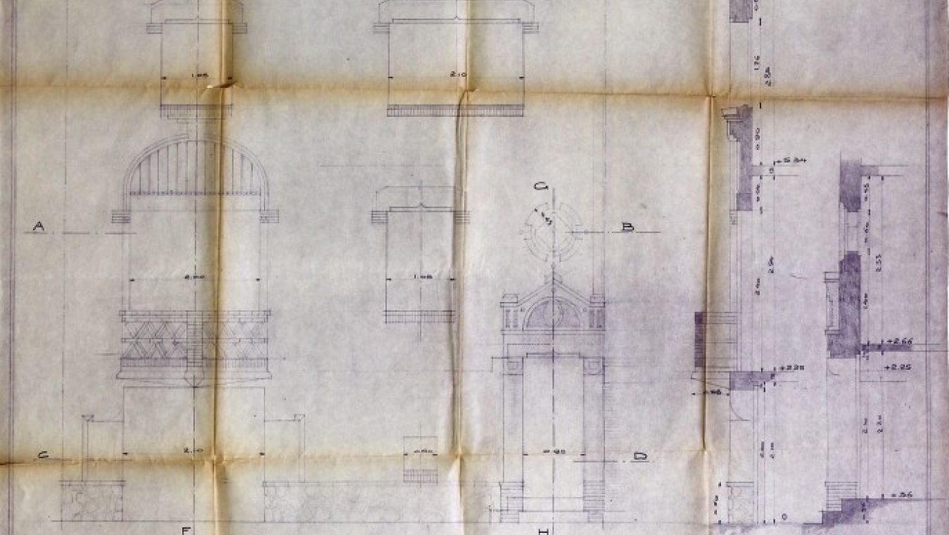 Villa Batlle, 1934, 14 rue Fauré. Dessin de la façade : AVP 4O/106 (1702).