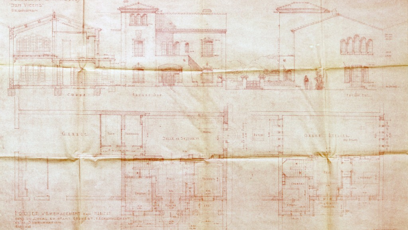 Sant Vicens, propriété Bauby, de Louis Trénet, 1951. Plan : AVP 5S1/355.