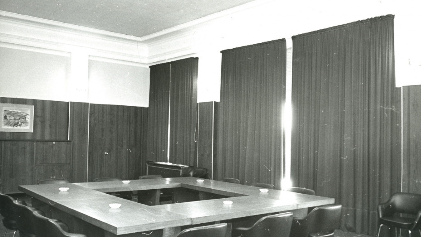 Salle de réunion, années 1970, coll CHG