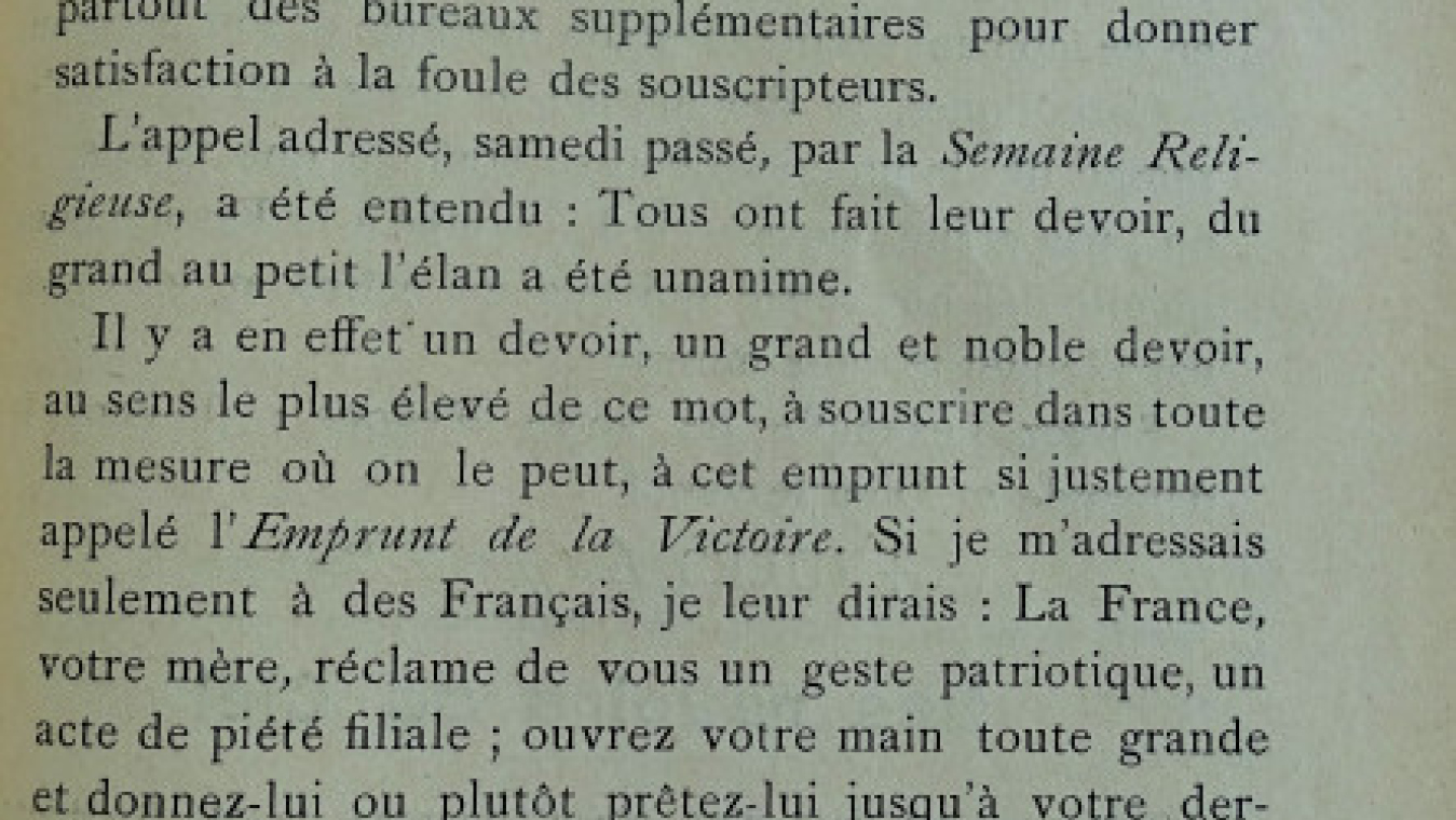 l'emprunt de la Victoire aux catholiques du Roussillon