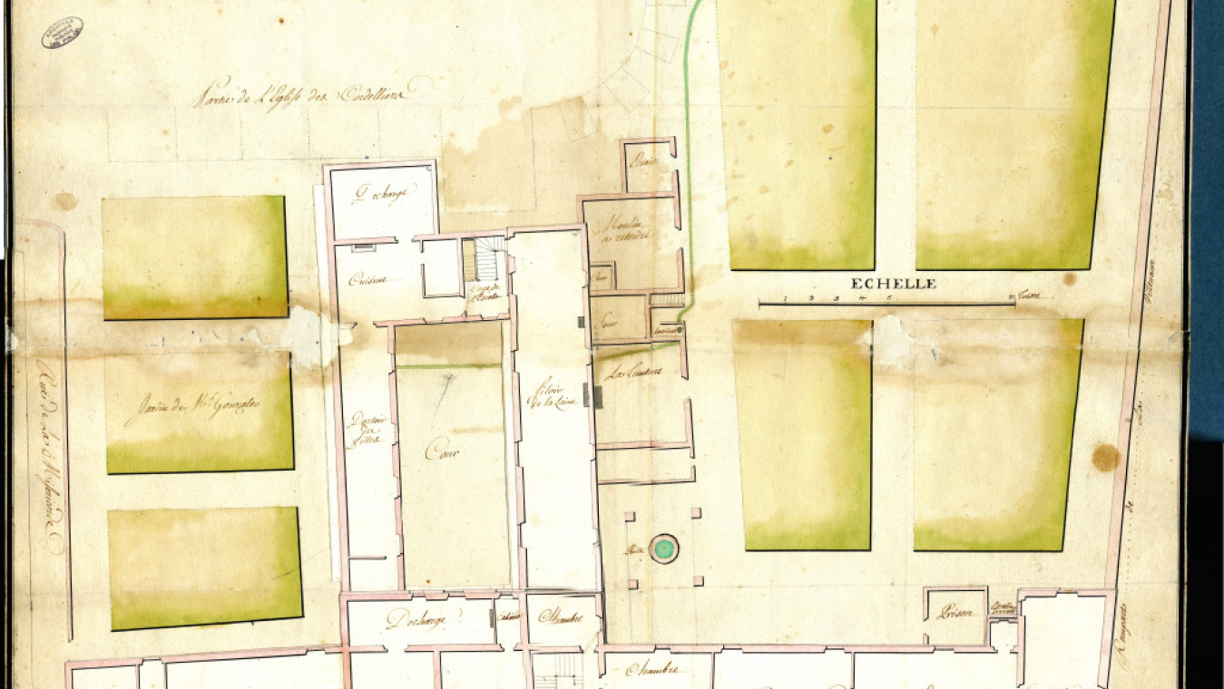 Plan de la Miséricorde, XVIIIe siècle, ADPO  2HDTP 494