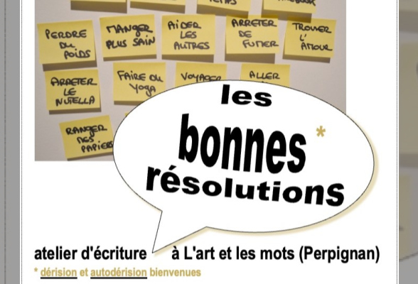 Photo N°1 : ATELIER D'ÉCRITURE : « LES BONNES RÉSOLUTIONS »