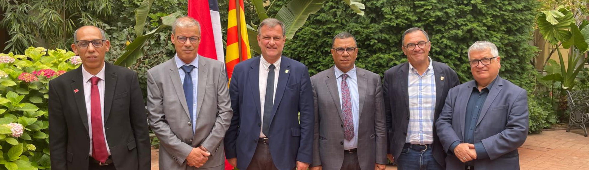 Louis Aliot, maire de Perpignan, reçoit une délégation d'experts marocains