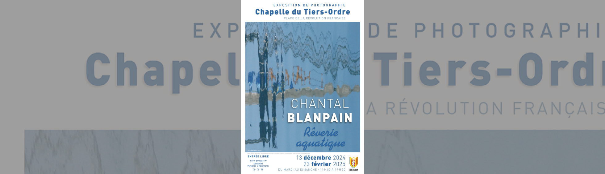 Affiche Exposition Chantal Blanpain Rêverie aquatique