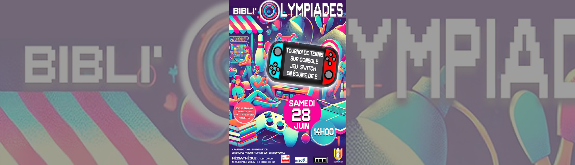 Affiche Bibli'Olympiades 