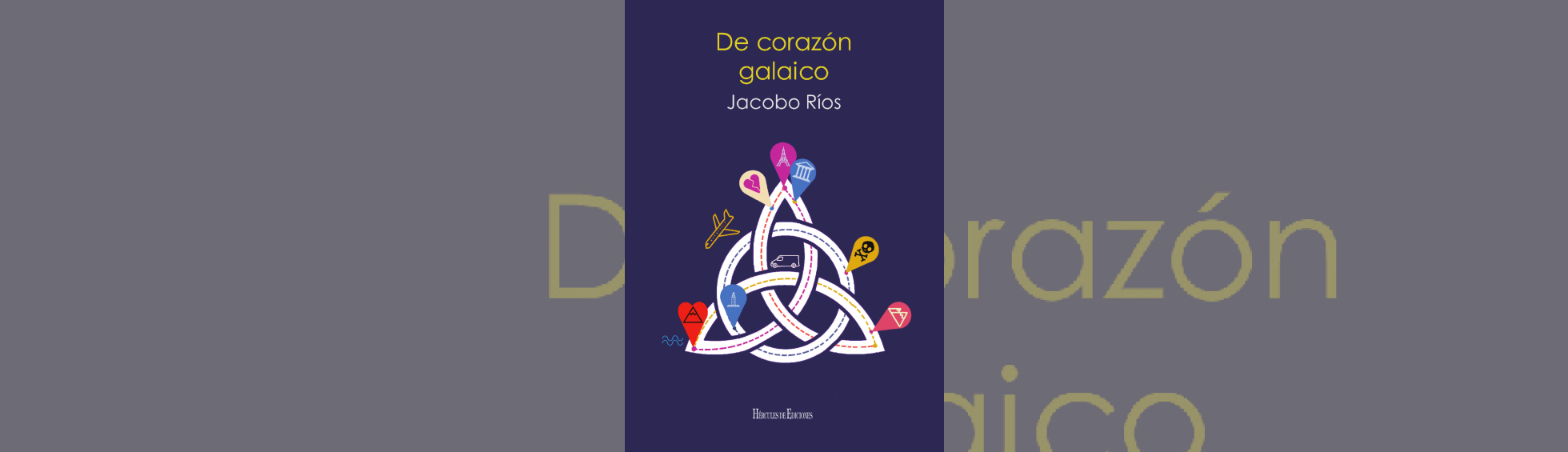  De corazón galaico- Affiche visuel géométrique du livre de Jacobo Ríos 