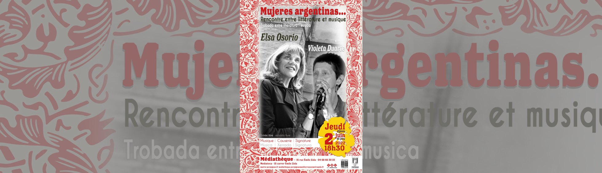 affiche - Mujeres argentinas...photo noir et blanc de Elsa Osorio et Violeta Duarte