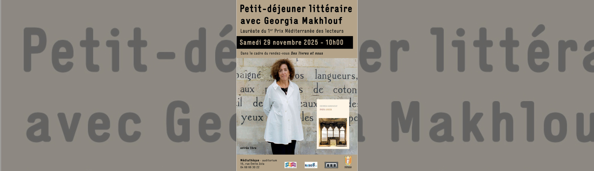 Petit déjeuner Littéraire avec Georgia Maklhlouf