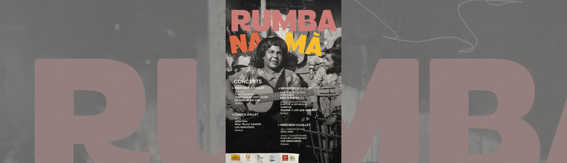 Affiche d'un jouer de guitare - Manifestation Rumba