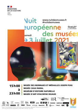 affiche de la nuit européenne des musées - extrait d'une oeuvre contemporaine 