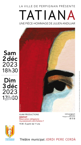 "Tatiana" Une pièce-hommage de Julien Andujar - affiche dessin peinture d'un oeil de femme