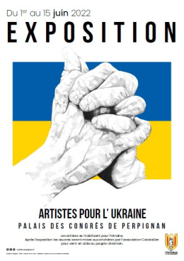 Affiche exposition " Artistes pour l'Ukraine"