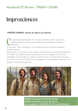 Soirée Improsciences 2026