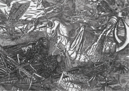 Invasion, Eau Forte sur Zinc, 40 X 50 cm, 2010