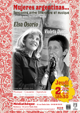 affiche - Mujeres argentinas...photo noir et blanc de Elsa Osorio et Violeta Duarte