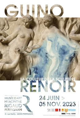 Affiche exposition "Guino Renoir la couleur de la sculpture" - Oeuvre Pierre Auguste Renoir 